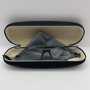 Versus by Versace Eyeglasses Frame Mod 7064‎ 1001 Black Silver 51-16-135 NWOT